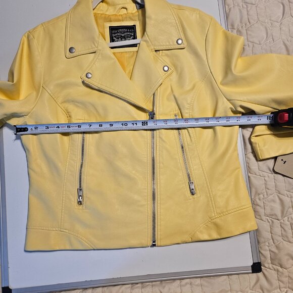 Levi Faux Leather Moto Jacket Size XL - Picture 14 of 15